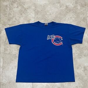 Iowa Cubs PIE jersey Blue Short Sleeve Tee